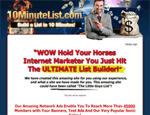 Tablet Screenshot of 10minutelist.com